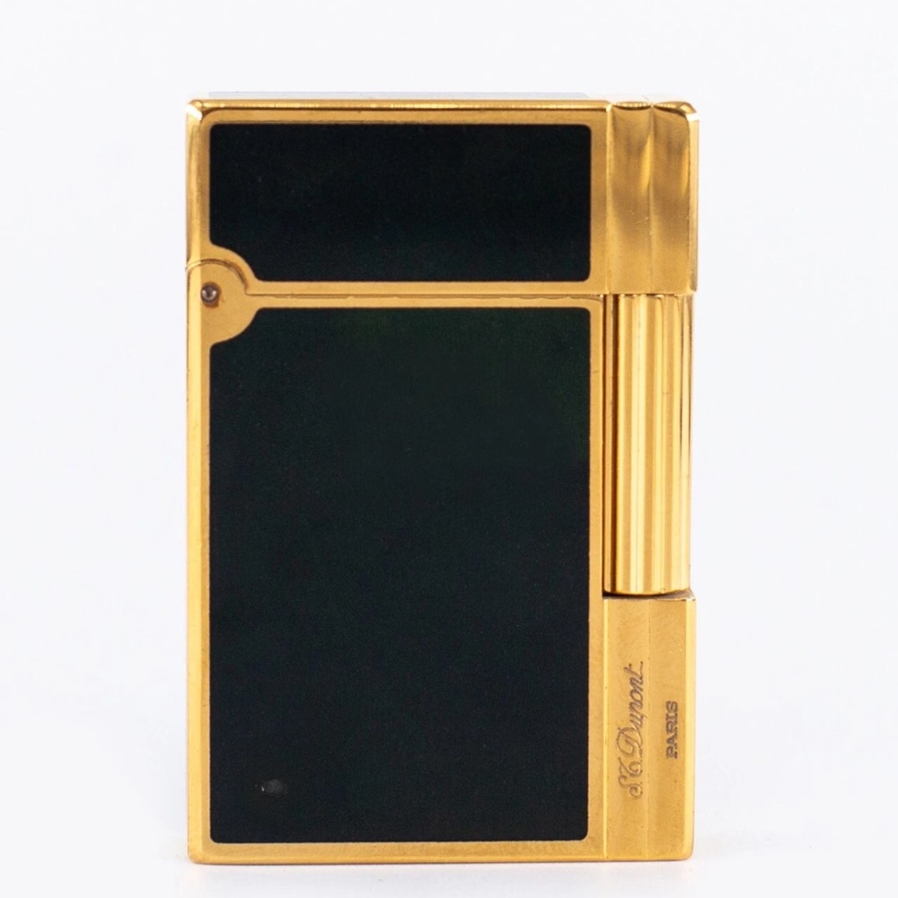 Rare Vintage  DuPont Gatsby Lighter Gold and Plated With Black Lacquer(Authentic - Picture 2 of 16